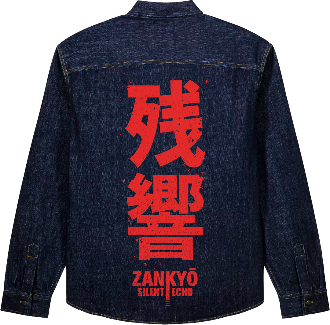 AIZOME — Denim Overshirt Rinse Wash — back