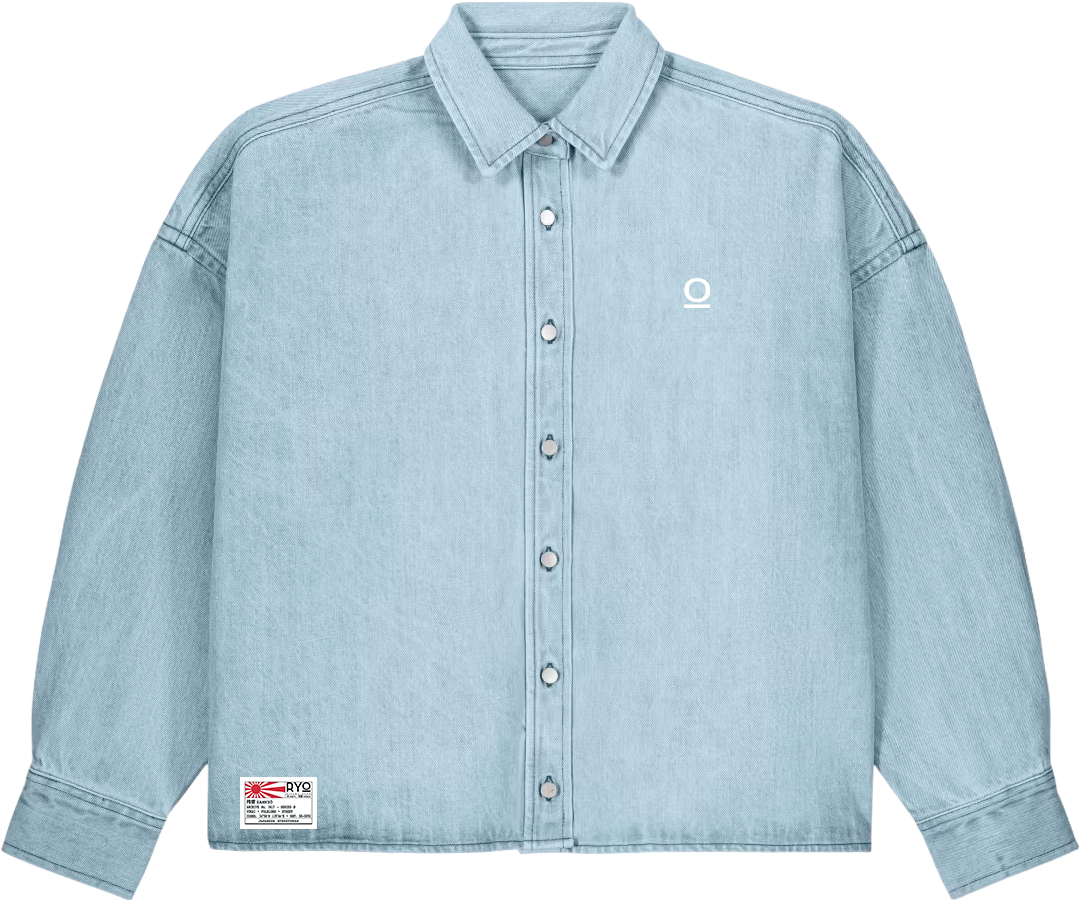 ASAGI — Denim Overshirt Women Light Wash — front