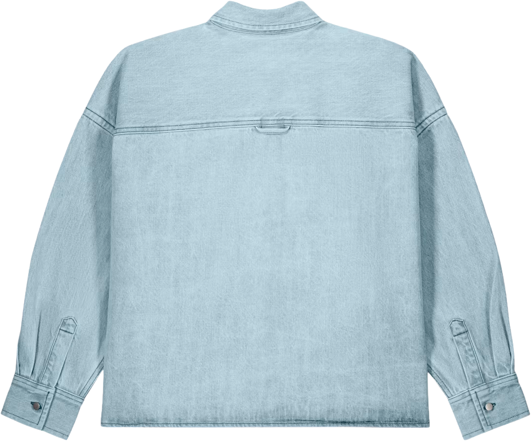 ASAGI — Denim Overshirt Women Light Wash — back