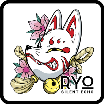 Kitsune mask woven patch — RYO Silent Echo