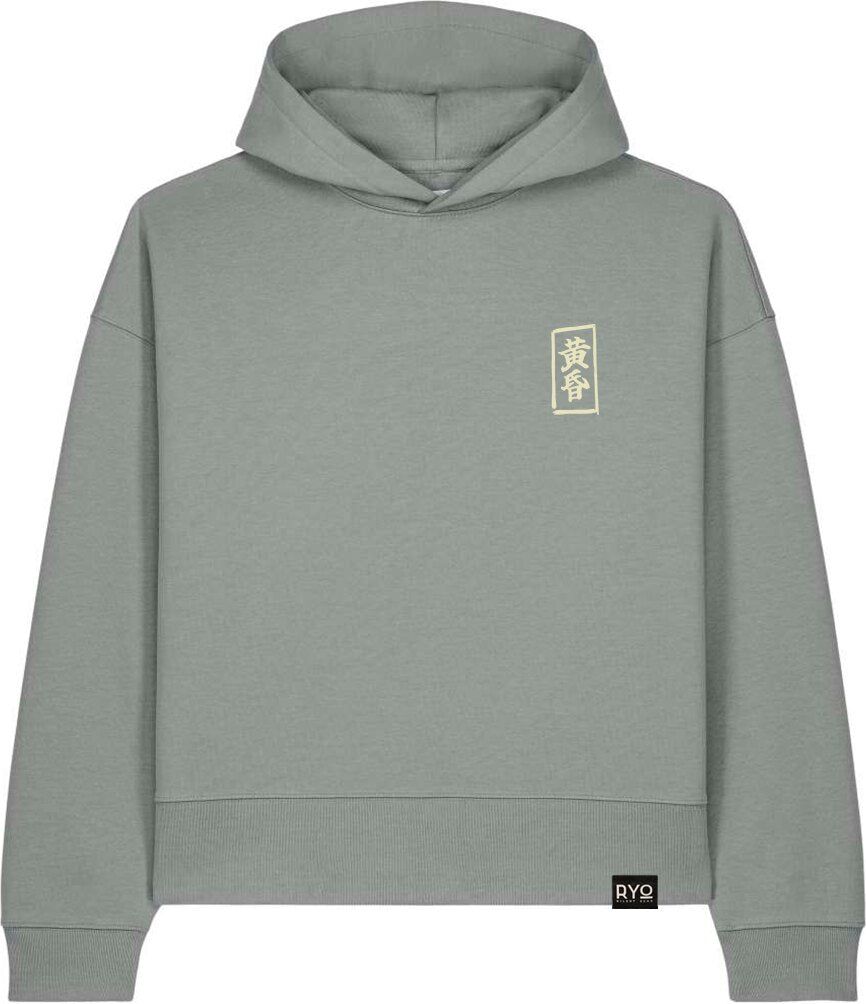 Front view of the Tanuki - Wild & Drunk Hoodie by RYO Silent Echo