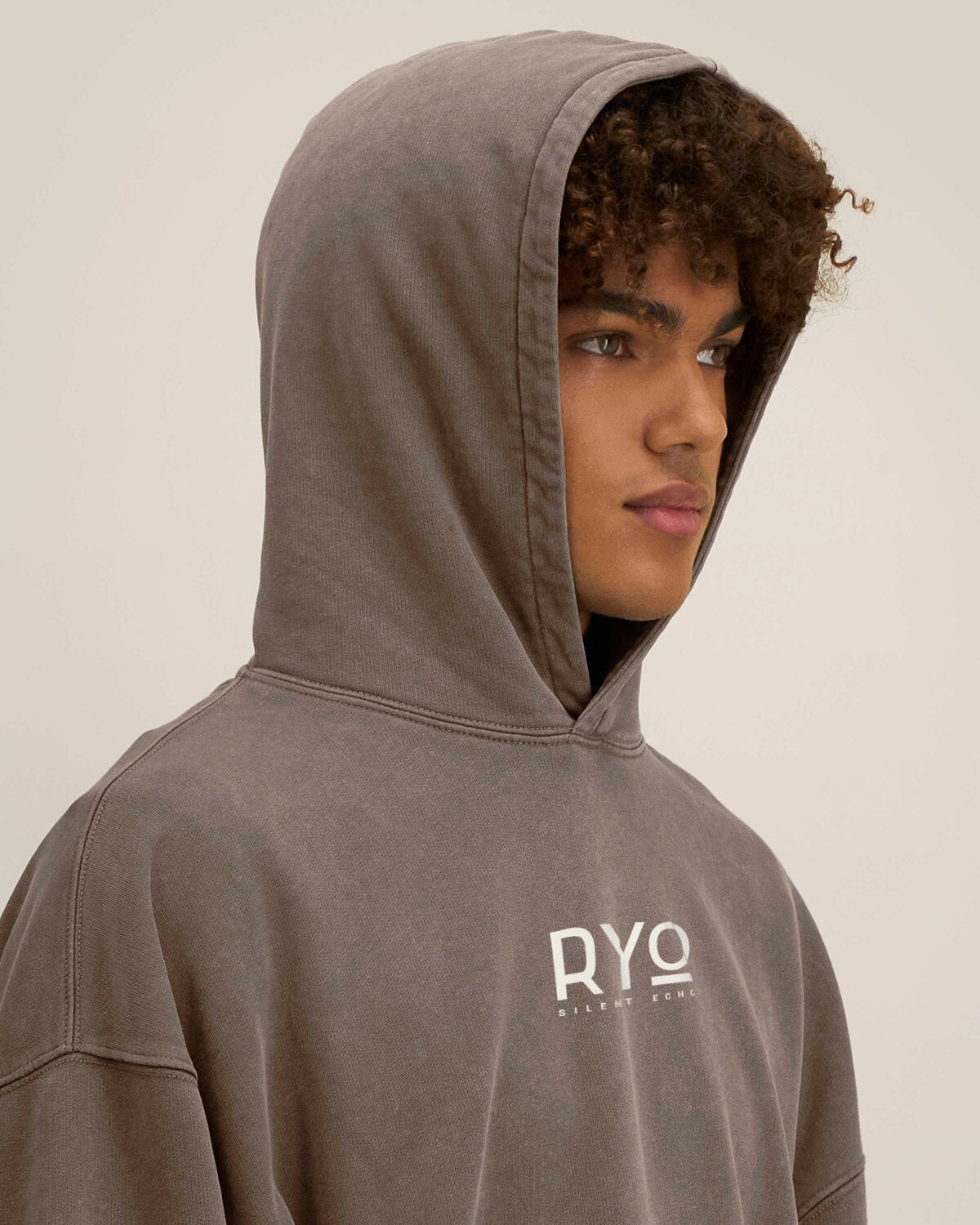 Front view of the Thunderstorm Hoodie by RYO Silent Echo